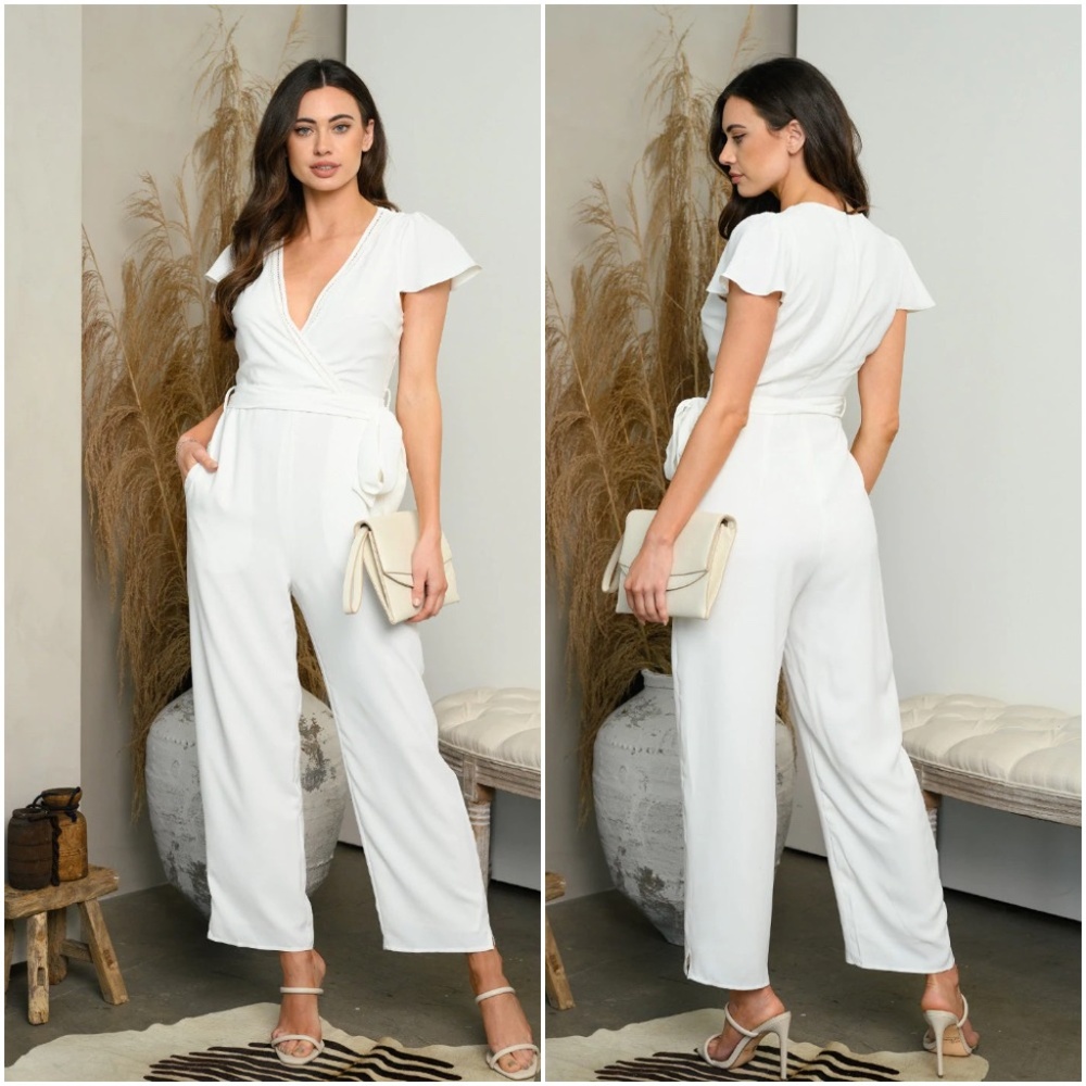 White Pants Jumpsuit